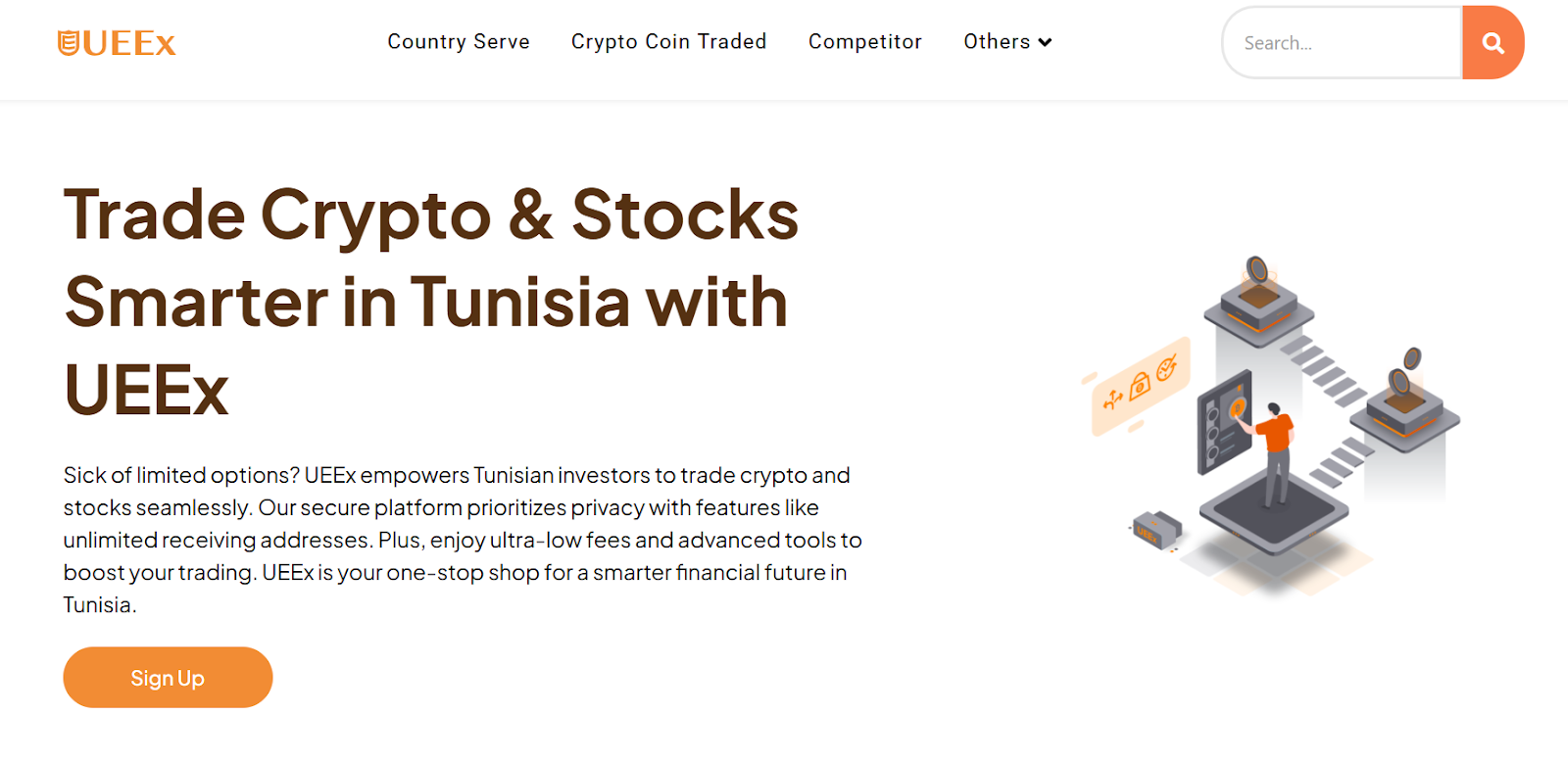 UEEx landing page for Tunisians