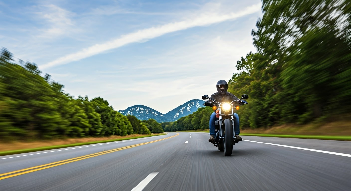 Motorcycle on a Georgia highway