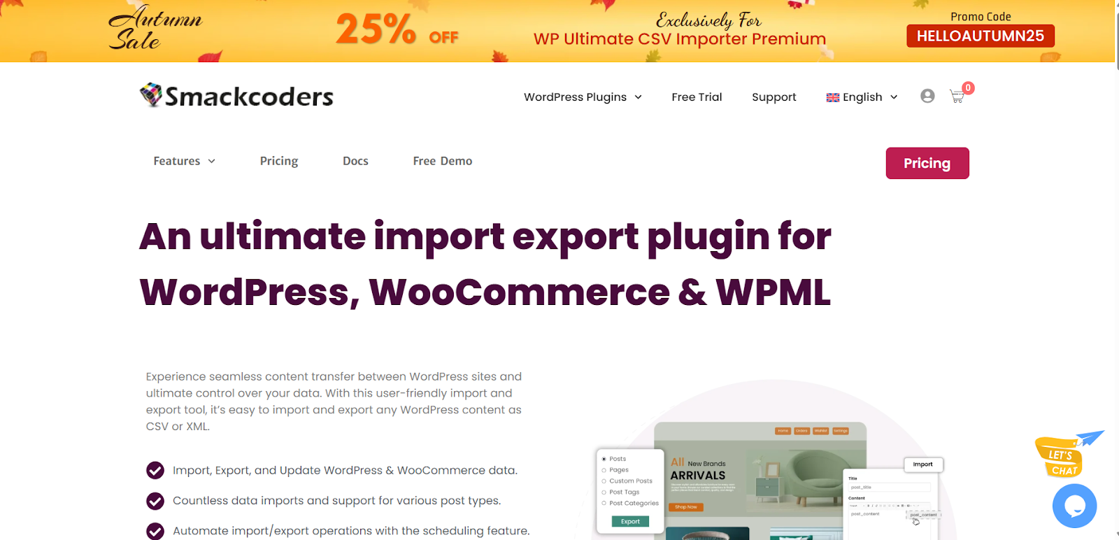 WP Ultimate CSV Importer home page 