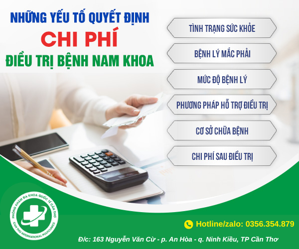 chi phí khám nam khoa ở Cần Thơ bao nhiêu