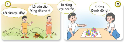 BÀI 11. EM XỬ LÍ BẤT HÒA VỚI BẠN BÈKHỞI ĐỘNGCâu hỏi: Đọc câu chuyện và trả lời câu hỏi: Tin đã giúp hai bạn xử lí bất hoà bằng cách nào?Giải nhanh:Tin đã khuyên hai bạn bình tĩnh nói chuyện với nhau.KIẾN TẠO TRI THỨC MỚICâu 1: Na xử lí bất hoà với bạn bè bằng cách nào?Kể thêm các cách xử lí bất hoà với bạn bè?Giải nhanh:Na xử lí bất hoà với bạn bè bằng cách:Cố gắng kiềm chế cơn nóng giận.Nhờ đến sự giúp đỡ của giáo viên.Giải thích cho bạn hiểu.Chân thành xin lỗi bạn.Một số cách khác để xử lí bất hoà: mua đền cho bạn đồ bị mình làm hỏng, nhờ bạn bè giúp đỡ,...Câu 2: Quan sát tranh và nếu các bước xử lí bất hoà với bạn bè?Giải nhanh:Giữ bình tĩnh, kiềm chế cơn nóng giận.Suy nghĩ và lựa chọn cách xử lí bất hoà tốt nhất.Xử lí bất hoà và làm lành với bạn.Câu 3: Kể lại câu chuyện và trả lời câu hỏi:Na đã làm gì khi thấy Tin và Bin bất hoà với nhau?Khi thấy bạn bè bất hoà, em nên làm gì?Giải nhanh:Na đã đứng ra để ngăn cản và đưa ra ý kiến để giải quyết vấn đề khi thấy Tin và Bin bất hoà với nhau.Khi thấy bạn bè bất hoà em nên khuyên các bạn bình tĩnh và cùng nhau đưa ra cách xử lí tốt nhất.LUYỆN TẬPCâu 1: Nếu là Tin, em sẽ xử lí bất hoà với bạn như thế nào?Giải nhanh:Tranh 1: Thay vì đổ lỗi cho bạn, em sẽ bảo Bin cùng mình tìm chủ nhân của chậu hoa, xin lỗi và đền bù nếu họ yêu cầu.Tranh 2: Nhờ cô giáo đến xem và quyết định ai đúng, ai sai.\Câu 2: Sắm vai Bin để giúp bạn xử lí bất hòa trong các tình huống sau:Giải nhanh:Tranh 1: Hỏi rõ mọi chuyện, lần lượt nghe hai bạn giải thích để xem ai đúng, ai sai.Tranh 2: Khuyên Cốm nhận lời xin lỗi của Na và khuyên Na đền cho bạn bộ bút màu mới nếu cần thiết.Câu 3: Xử lí tình huống:Giải nhanh:Tình huống 1: Em sẽ khuyên Na và Cốm nghĩ lại thật kĩ, tìm lại trong cặp sách, trên bàn học và ở nhà xem có để quên bút không.Tình huống 2:Em sẽ chủ động tìm Tin xin lỗi, nhận sai với bạn VẬN DỤNG