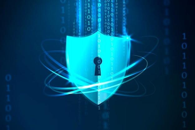 futuristic lock shield protection, Picture