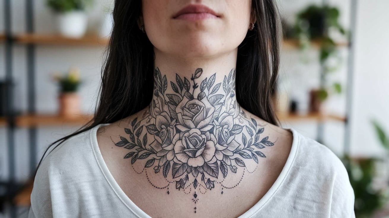 Neck Tattoos for Women 