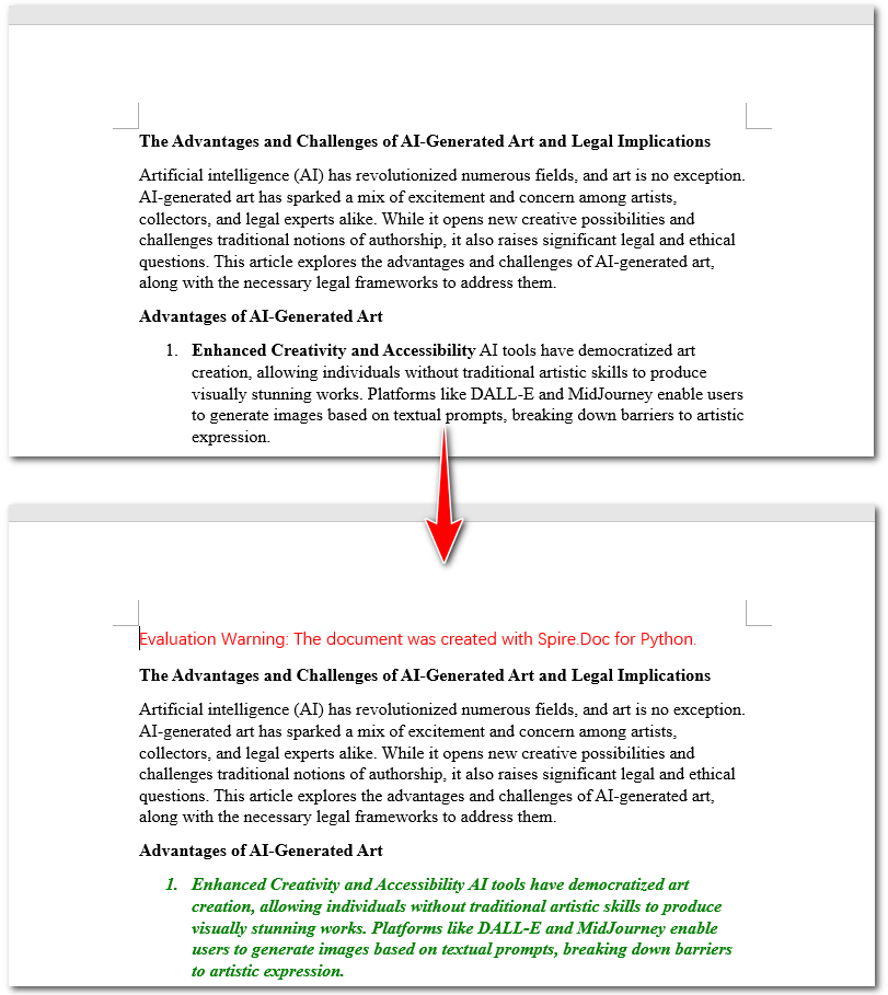 Alt: How to Change Fonts of Paragraphs in Word Files