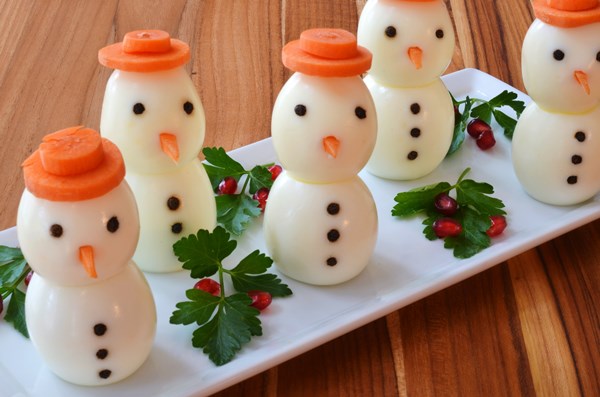 Snowmen food art