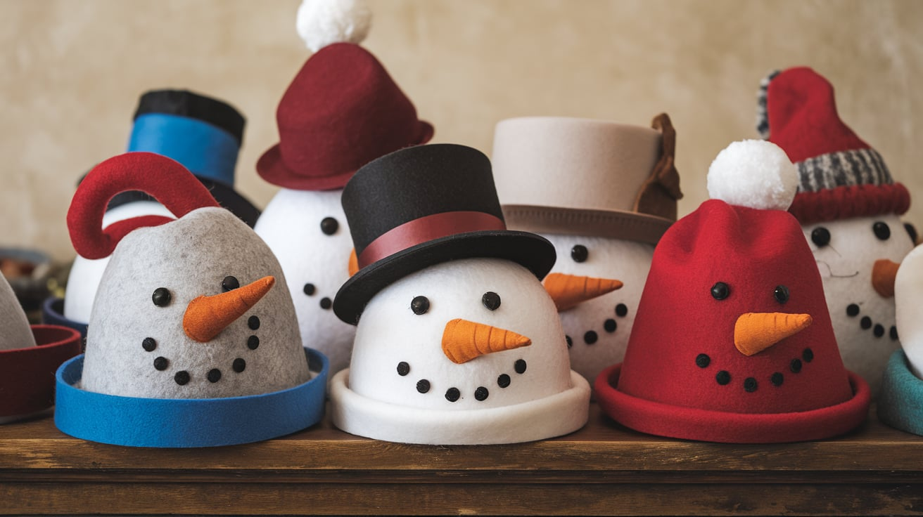 snowman hats for crafts 4.6 inches