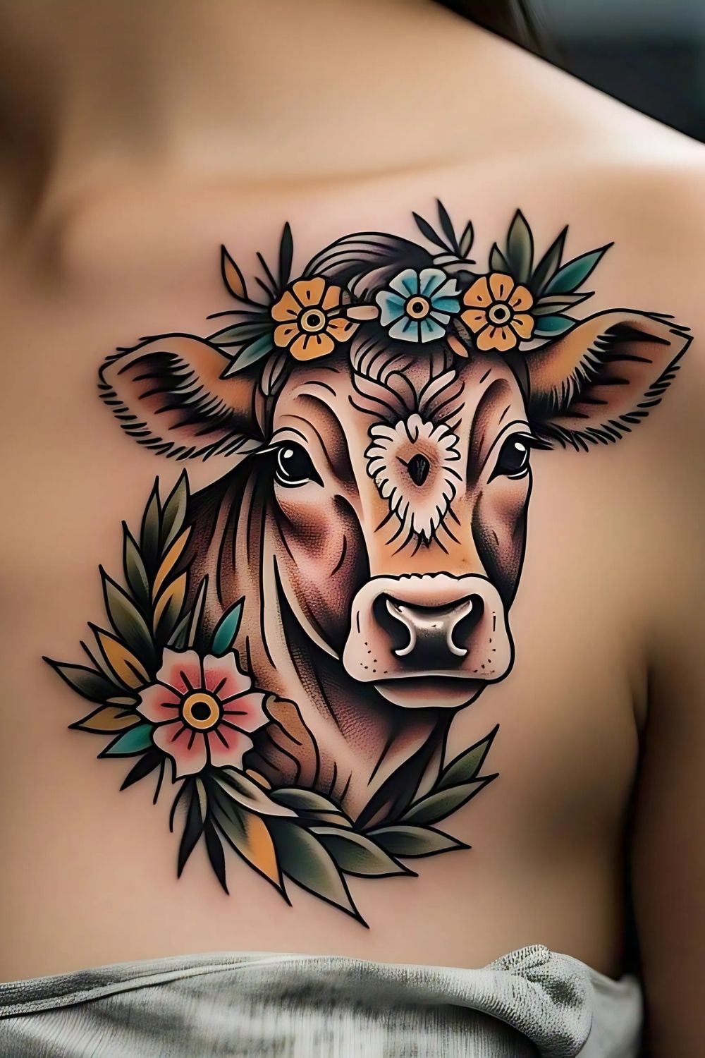 Cow with a Flower Crown
