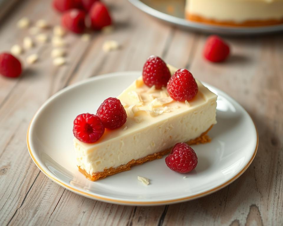 no-bake white chocolate cheesecake