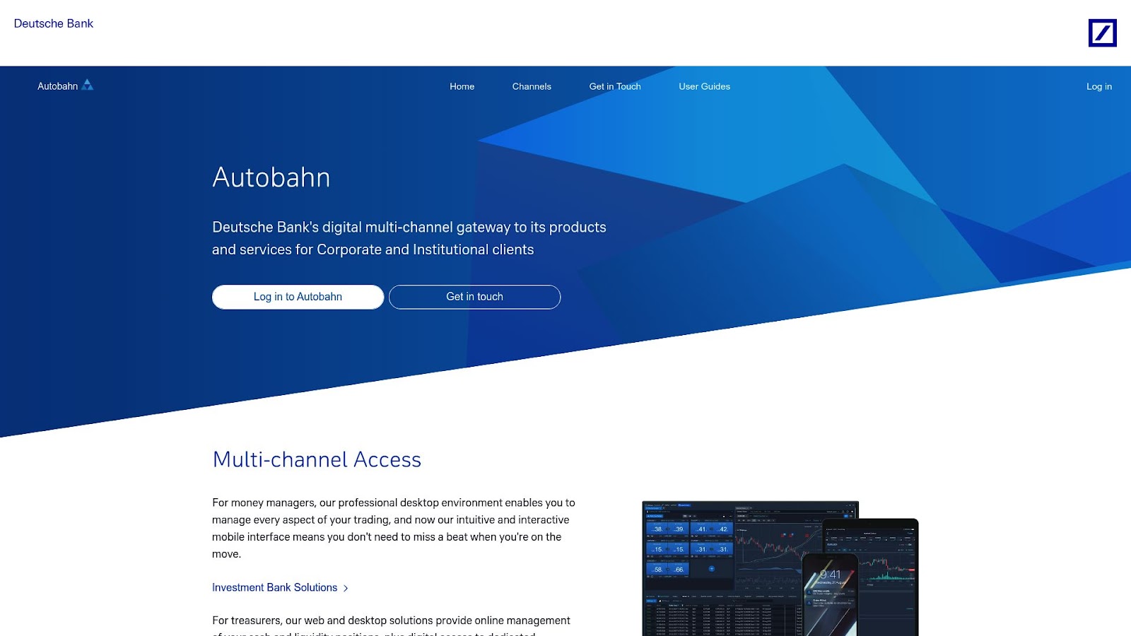 Deutsche Bank Autobahn FX trading platform