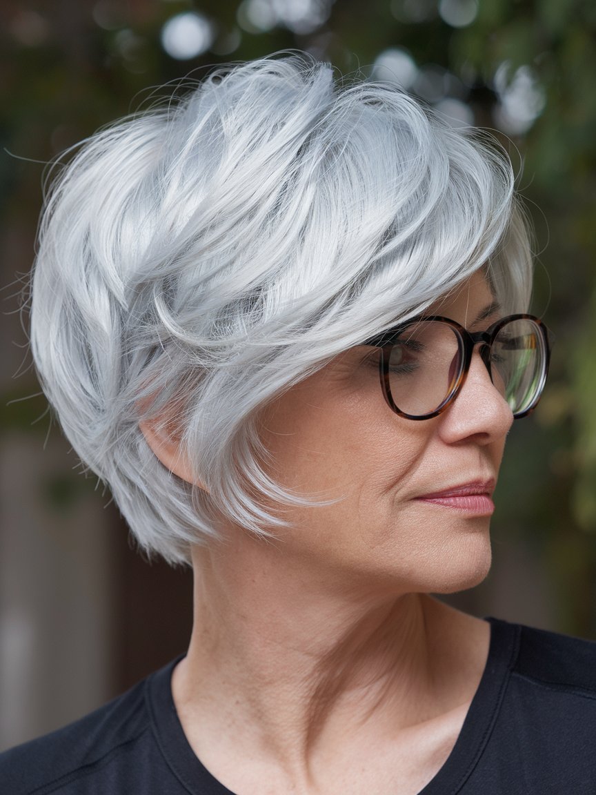 19. Silver Pixie with Soft Layers