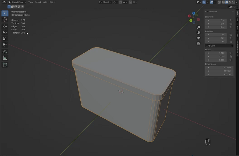 Basic 3D cube created