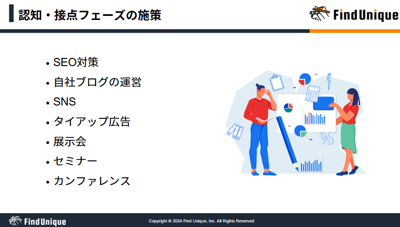 製造業におけるWebマーケティングの具体的な手法①認知・接点フェーズの施策