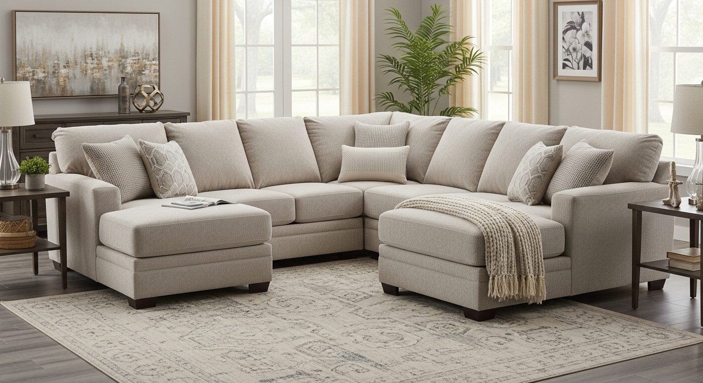 Sectional Sofa in a cozy living room