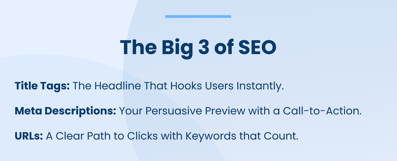 the big 3 of seo