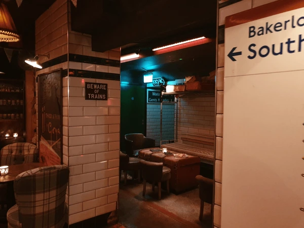 a blick inside the Cahoots Underground Bar in London
