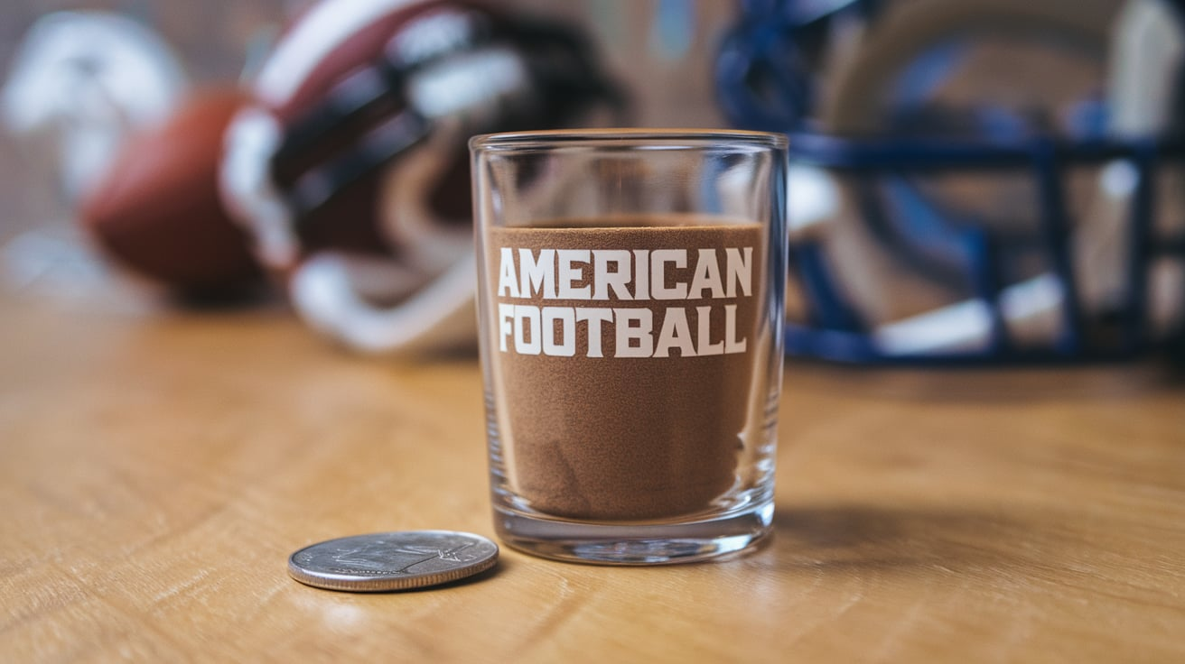 American football tumbler glass 99 cents 