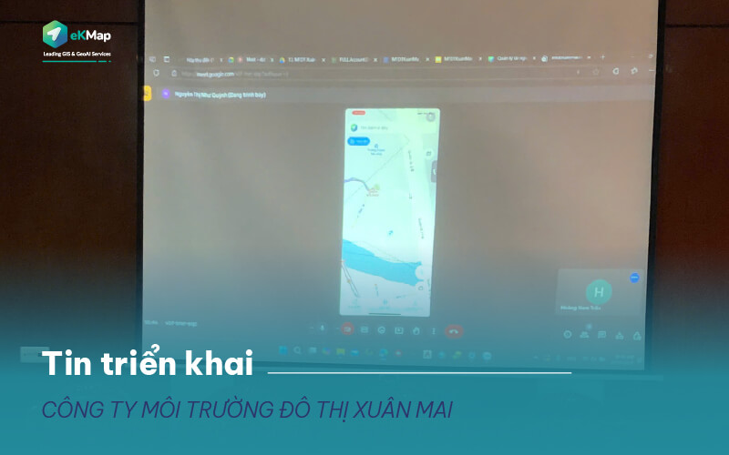 Ứng dụng của eKMap Solutions đang được giới thiệu cho đội ngũ nhân viên công ty (ảnh: eKMap)