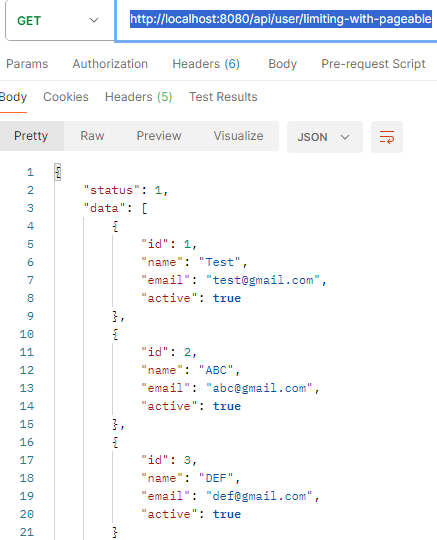 Limiting query results in JPA Repository using Spring Boot