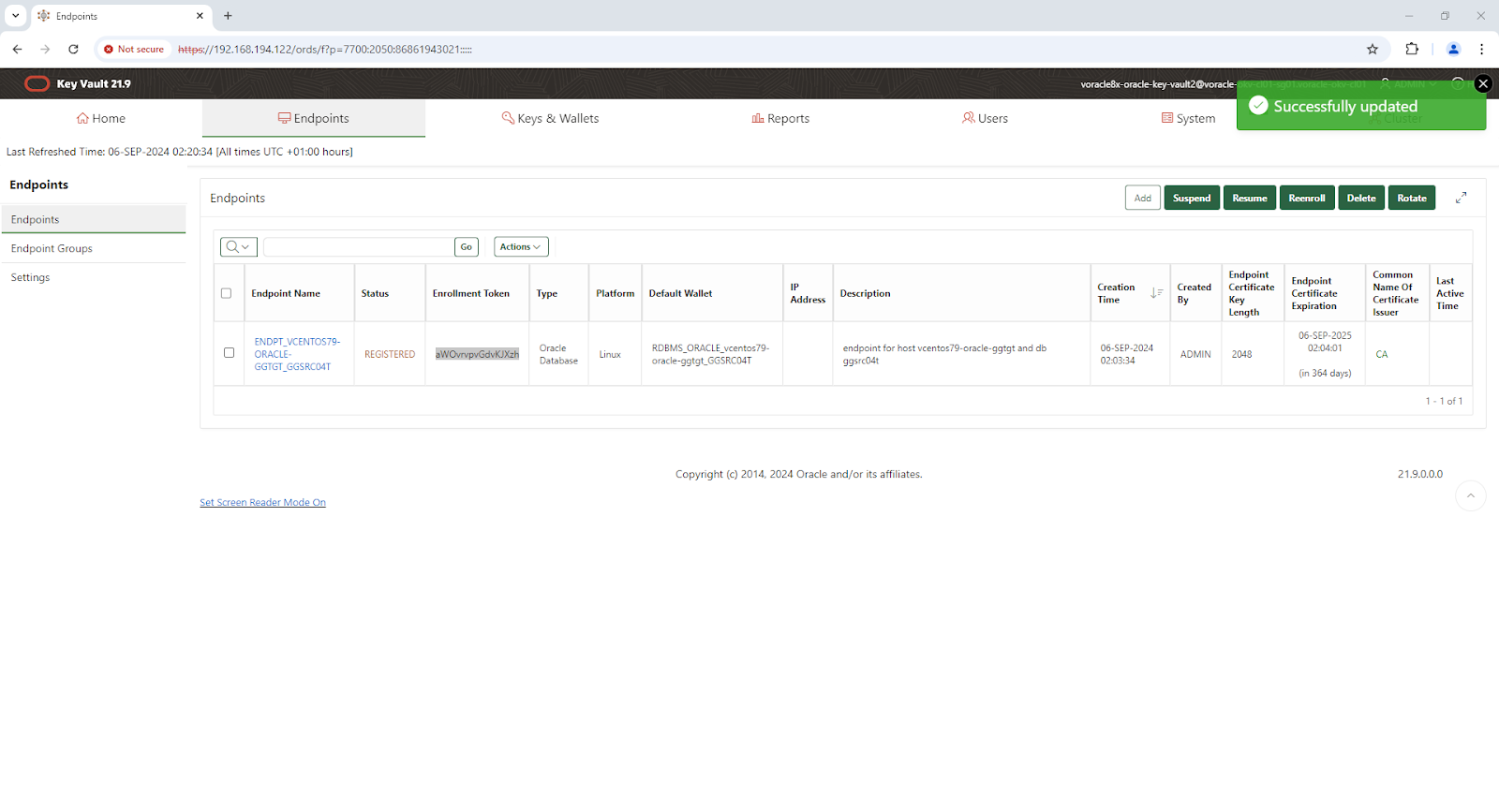 Endpoints - Google Chrome
