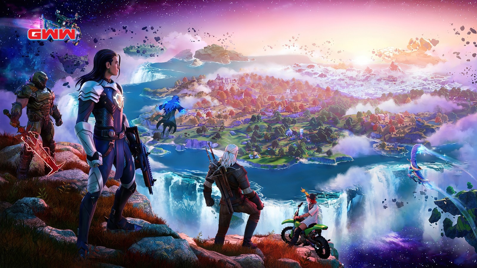 Epic heroes and iconic landscapes collide in Fortnite’s expansive world