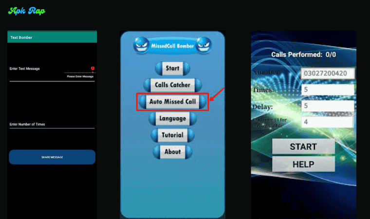 Key Features of Tak Zang Call Bomber APK