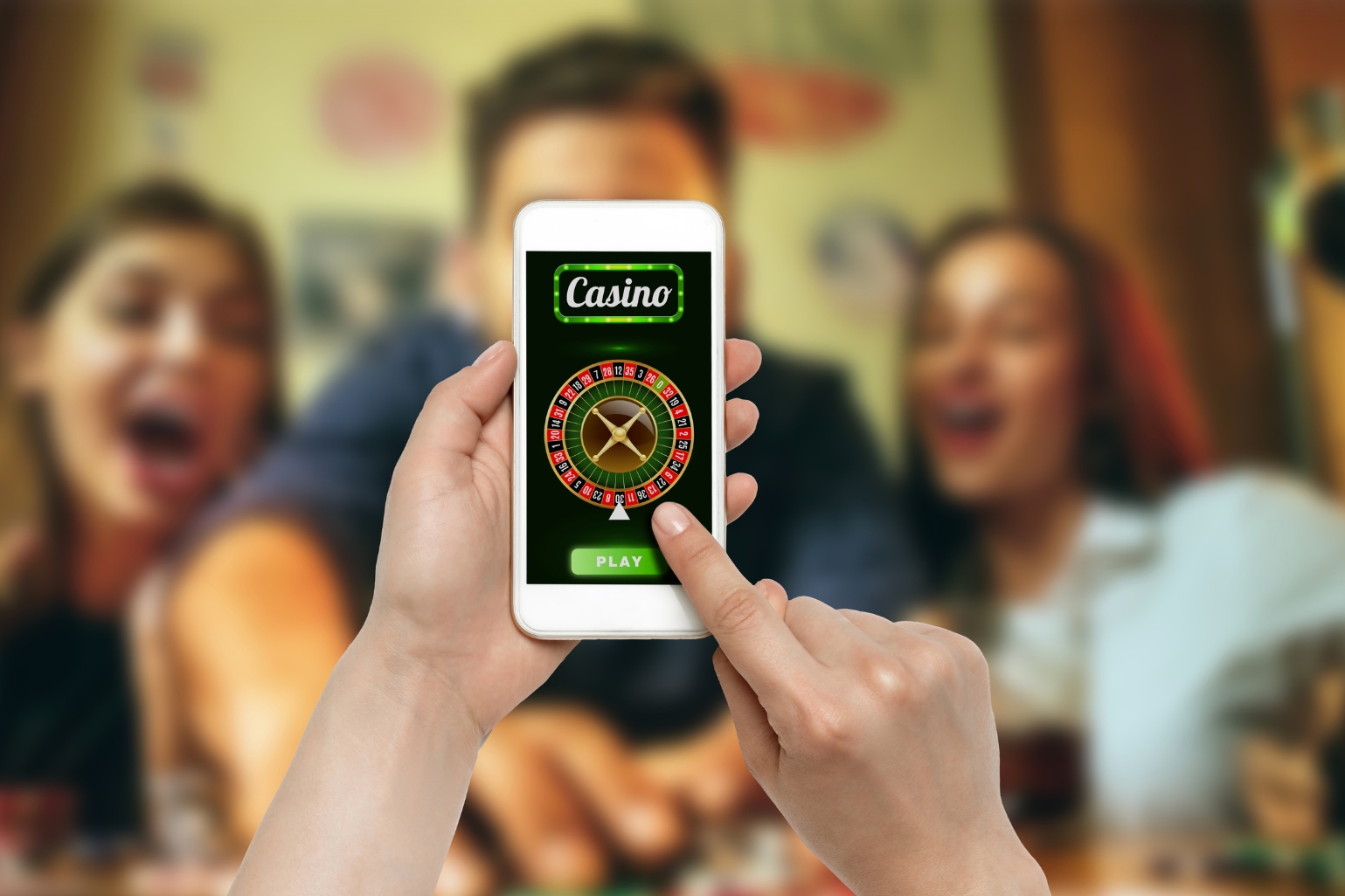 Mobile phone showcasing vibrant casino games with engaging graphics and gameplay.