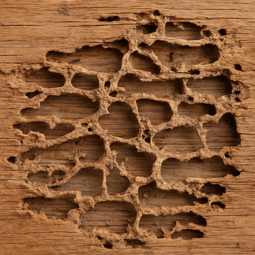 termite damage on wood