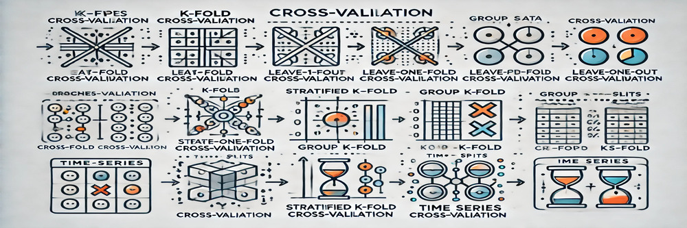 Diagram showing types of cross-validation in ML.