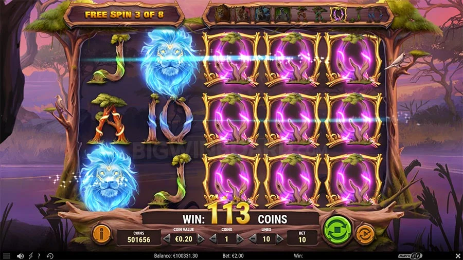 Lion Saga Odyssey bonus buy feature 'free spins'