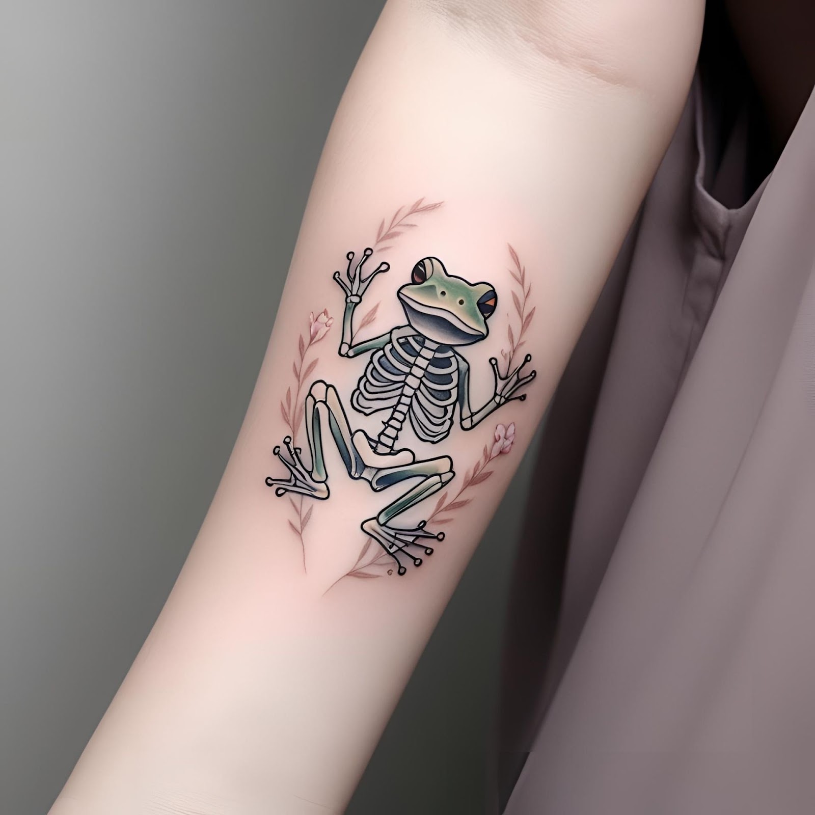 Frog Skeleton Tattoo