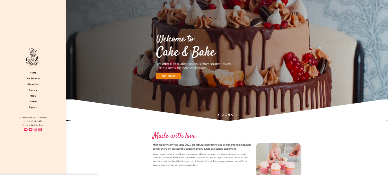 Cake & Bake blogging template by ingridk on Theme Forest