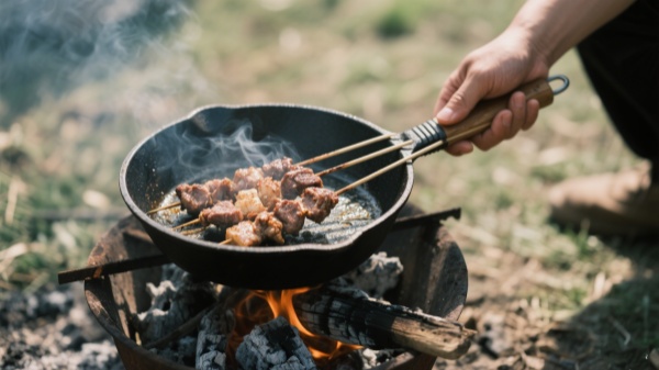 Cast Iron frying pan rib design