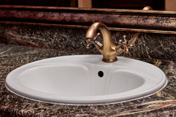 Ceramic Drop In Bathroom Sink