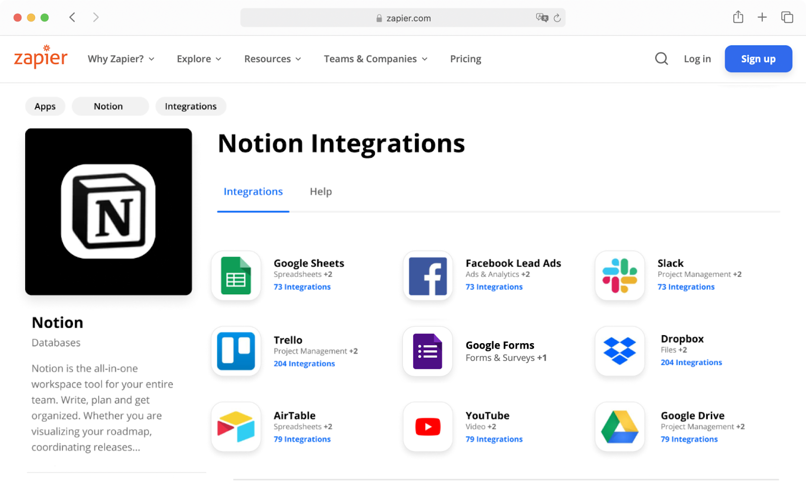 Integrations for Notion AI