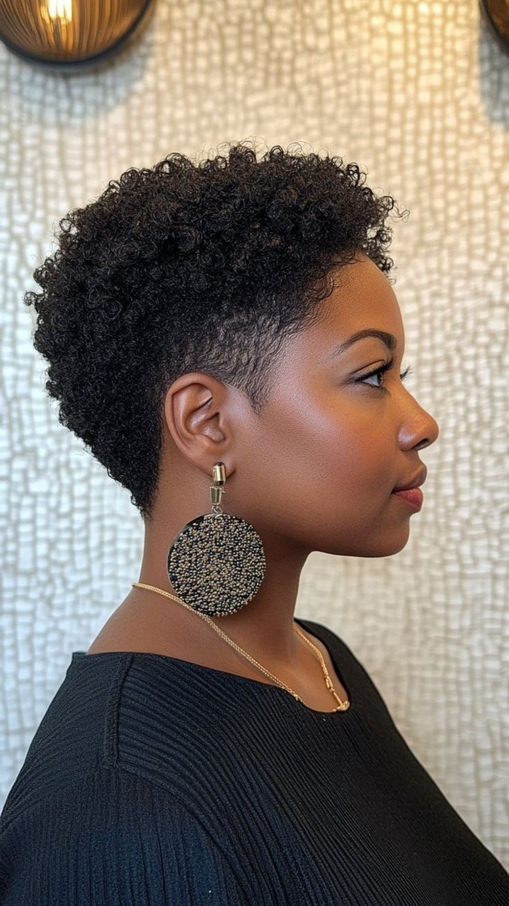 modern pixie for kinky hair