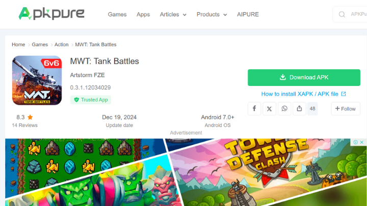 MWT Tank Battles Mod APK version on APKPure