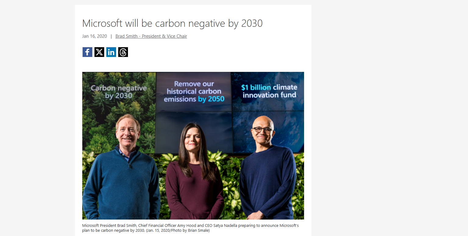 Microsoft's carbon-negative vision