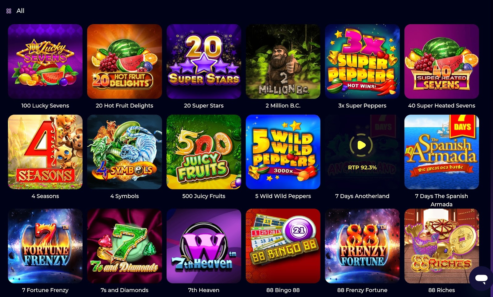 Sweeptastic casino games