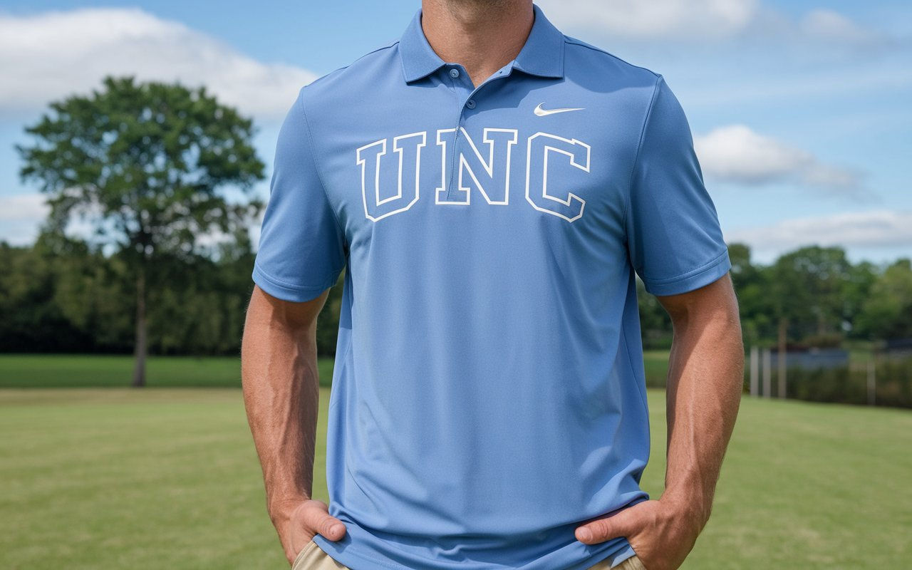 UNC Blue Polo Shirt Temu