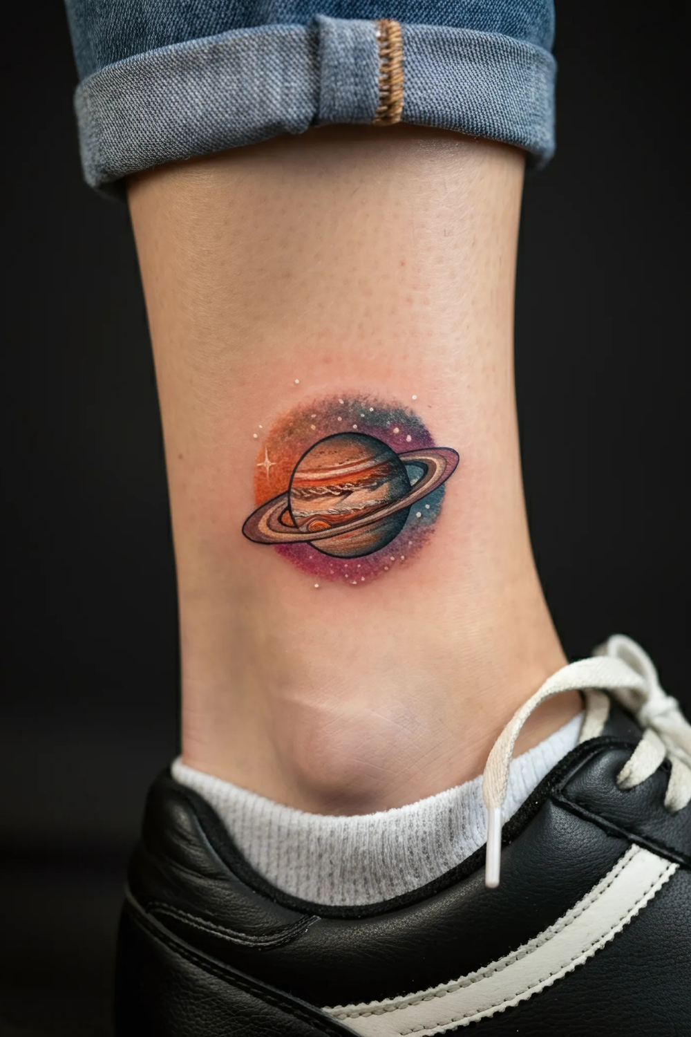 Jupiter in Orbit Tattoo
