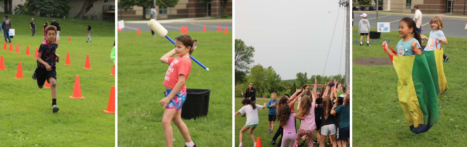 A collage of students participating in events