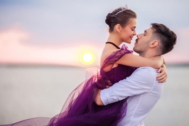 Romantic Beach Moments as the Sun Sets