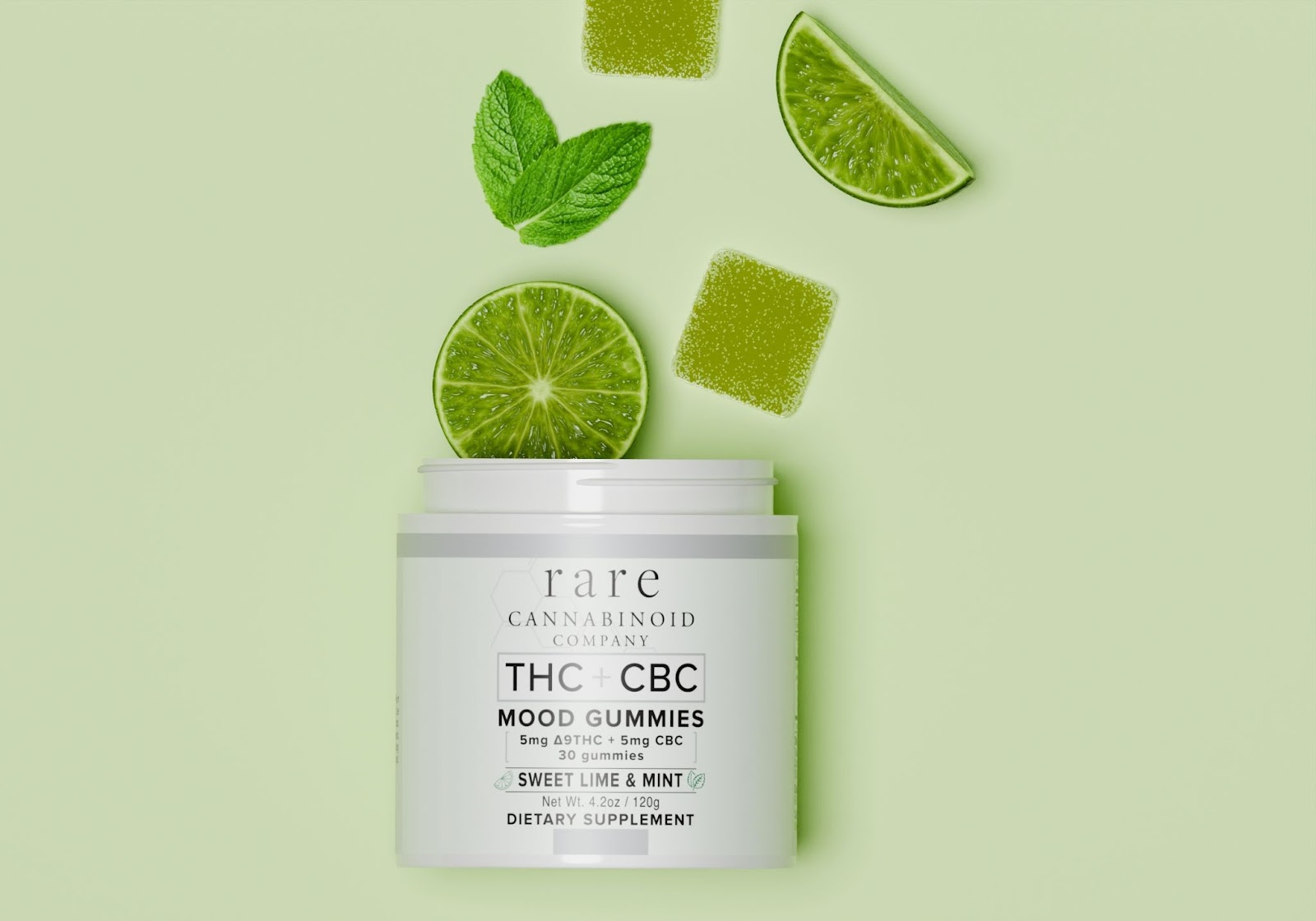 Caption: Rare Cannabinoid Company’s THC + CBC Mood Mints contain hemp-derived Delta-9-THC, CBC oil, and CBD for mood elevation via 360 MAGAZINE. 