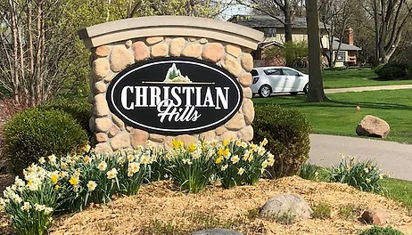 Sign for "Christian Hills"