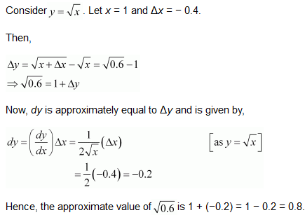 NCERT Solutions for Class 12 Maths Application of Derivatives