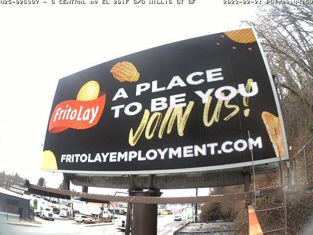 Seattle digital billboard campaign for Frito Lay