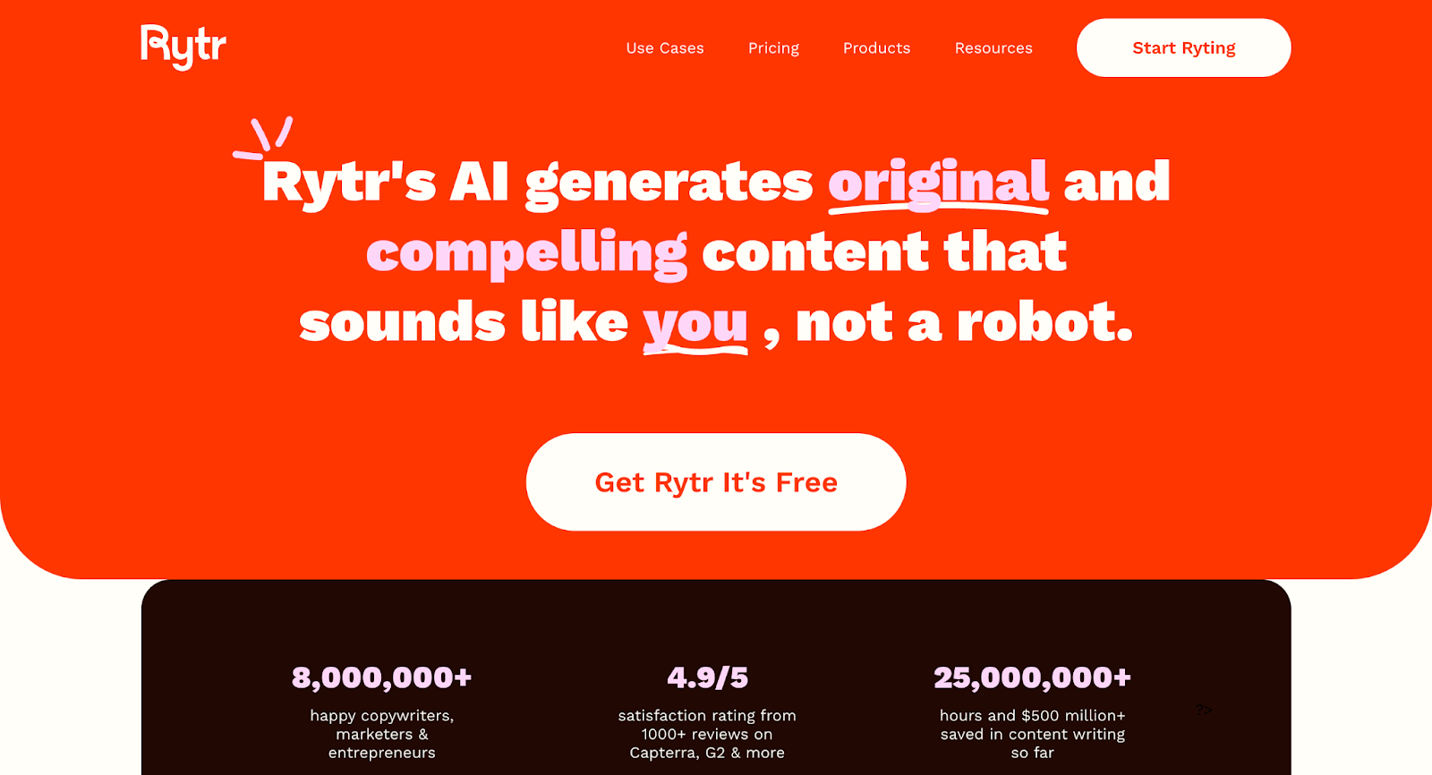 Rytr home page