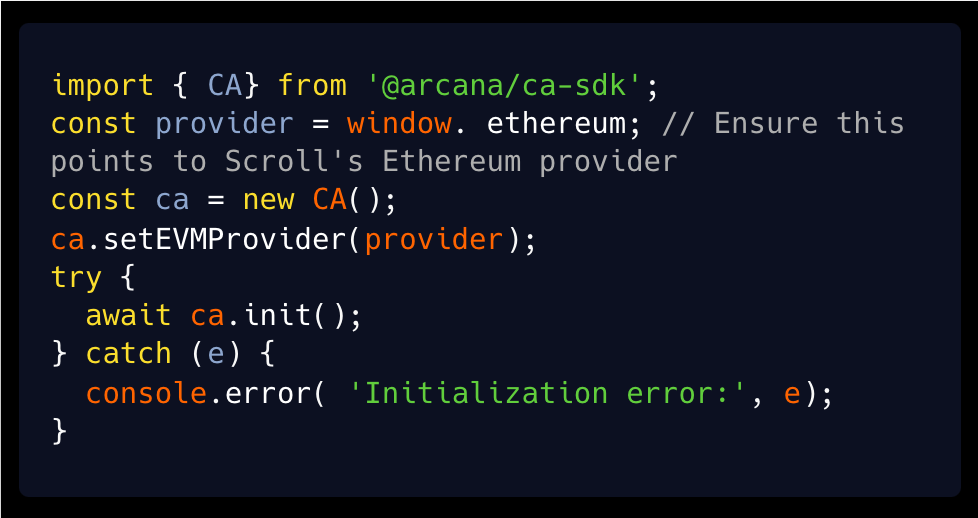 Arcana's Chain Abstraction SDK on Scroll: A Step-by-Step Guide