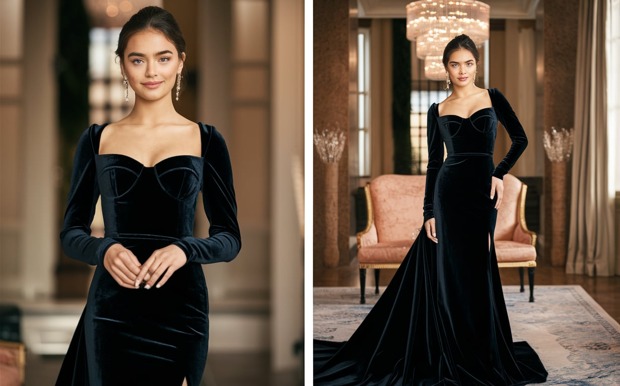 Black Velvet Dress