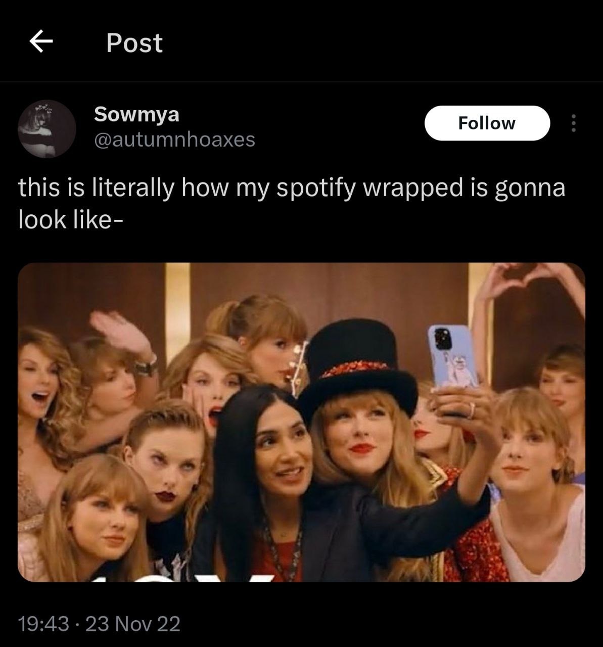 Spotify wrapped meme